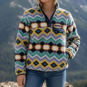 Patagonia Vintage Lightweight Synchilla Snap-T Pullover Large Fleece